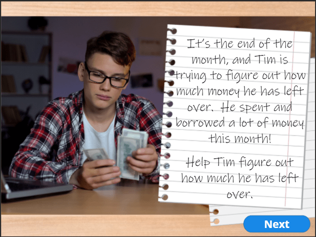 Screenshot of beginning screen of Integer Multiplication Learning Object
